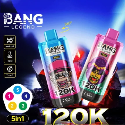 Bang Legend 120000 口 5 合 1 口味 – 一次性电子烟，性能和口味无与伦比！