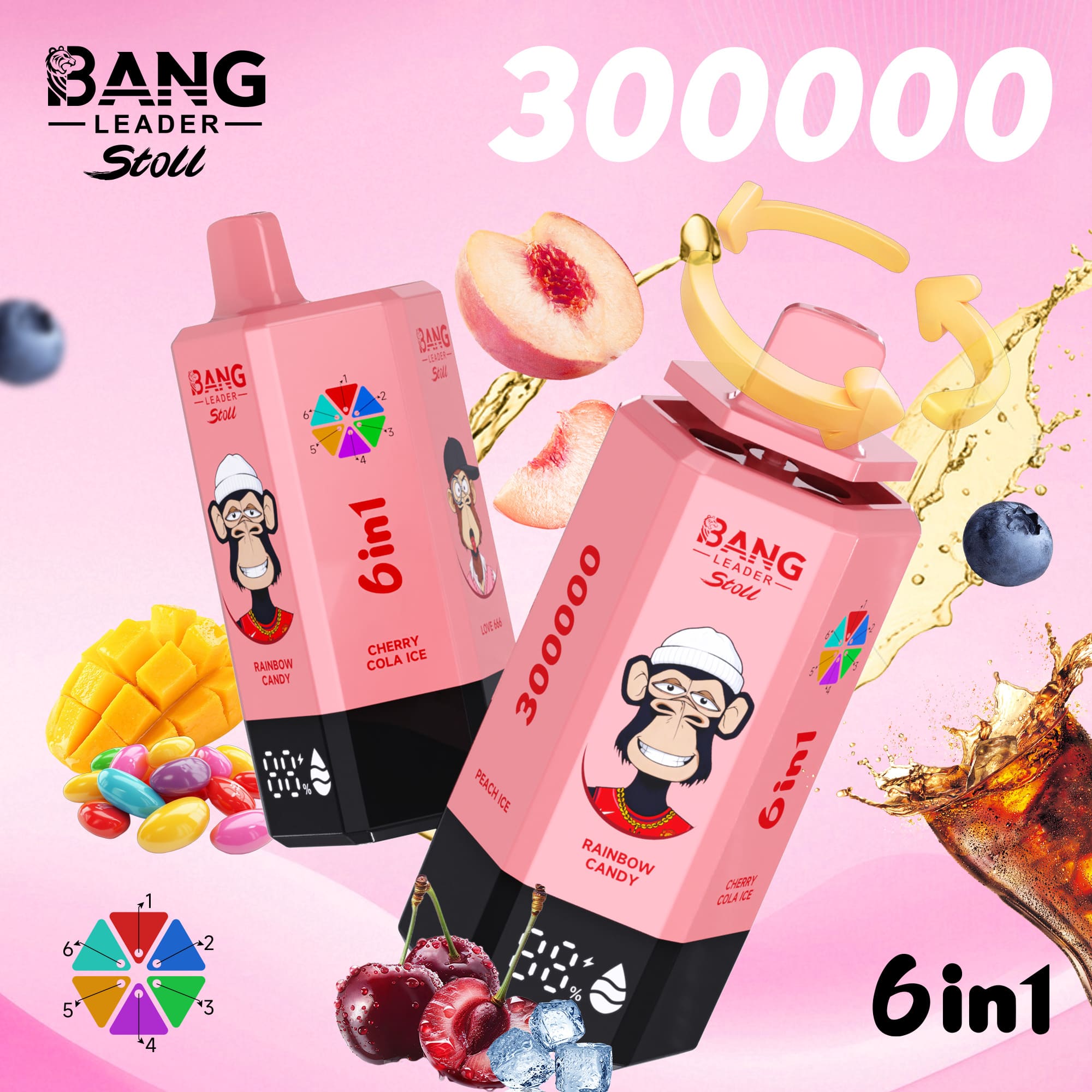 Bang Leader 30万口一次性电子烟 6合1 - obrazek 8