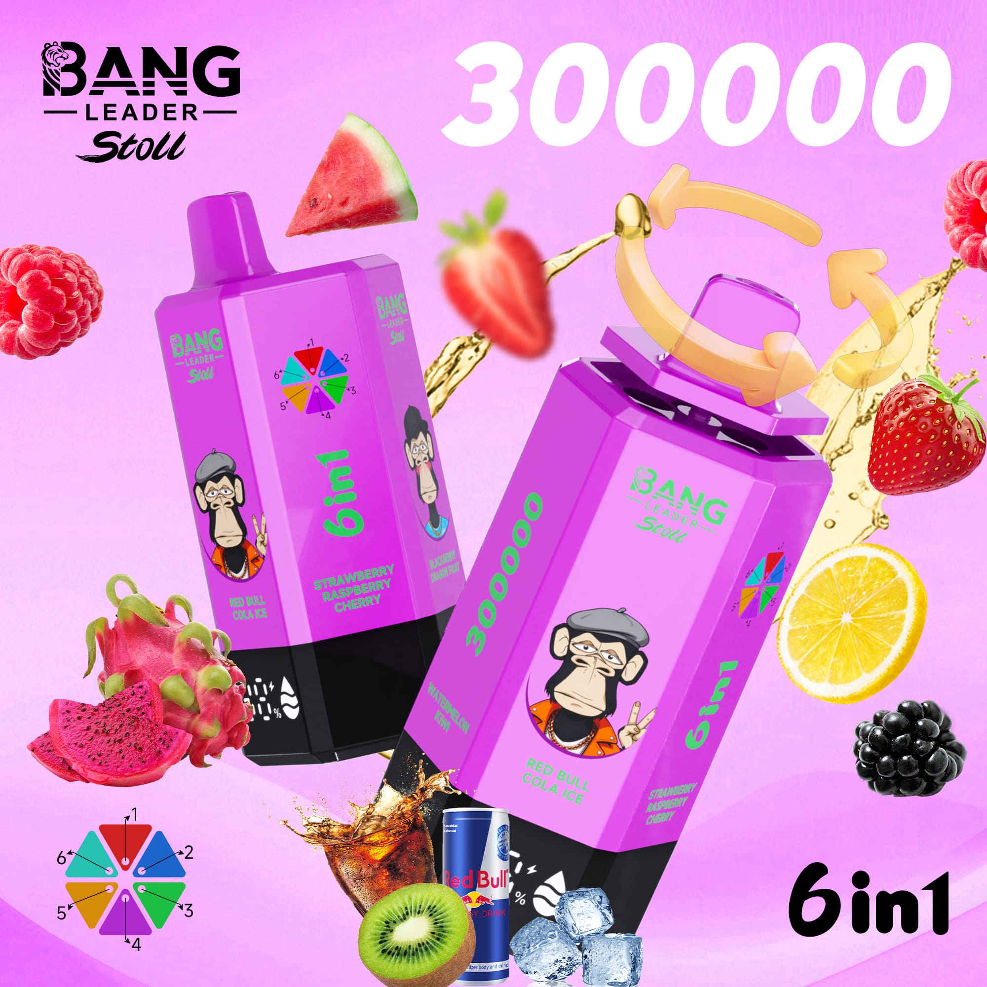 Bang Leader 30万口一次性电子烟 6合1 - obrazek 10