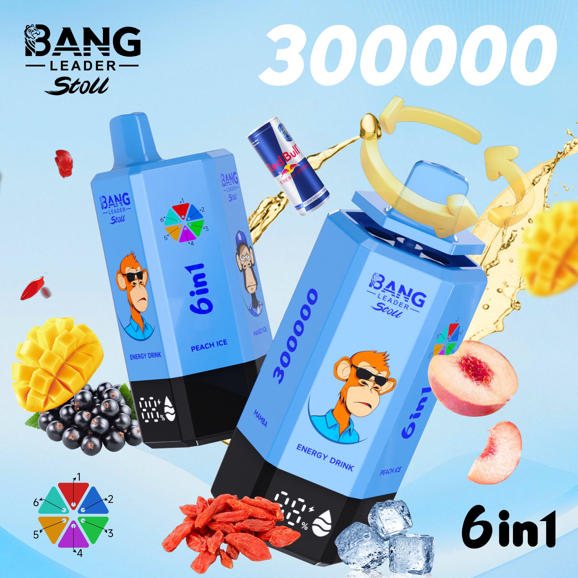 Bang Leader 30万口一次性电子烟 6合1 - obrazek 5