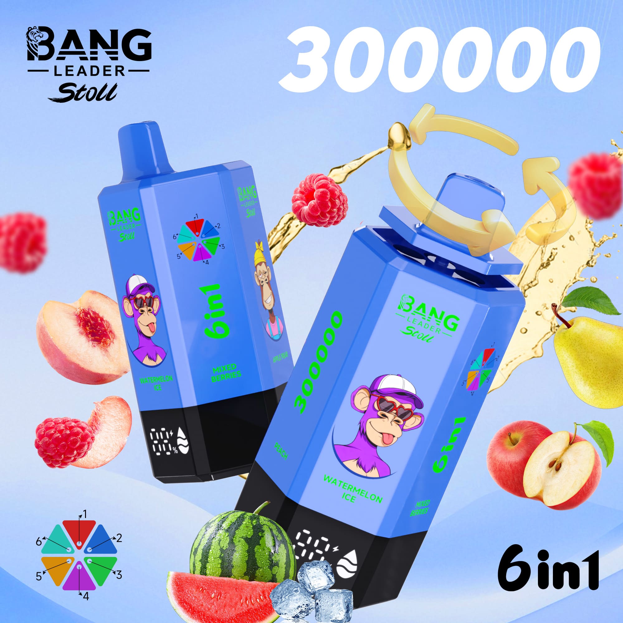 Bang Leader 30万口一次性电子烟 6合1 - obrazek 12